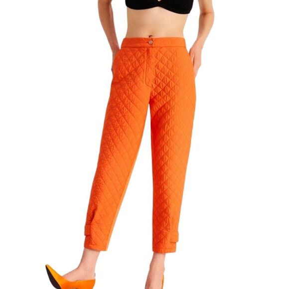 Nocturne Orange Quilted Joggers - Size 38 (Medium) - Picture 3 of 10